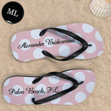 Custom Name Light Pink Polka Dot Men Large
