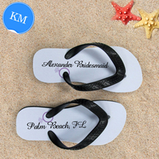 Design My Own Lavender Wedding Ring Personalized, Kids, Medium Flip Flops
