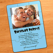 Save the Date Photo Puzzle, 5x7 Baby Blue