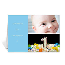 Elegant Collage Blue Birthday Greetings