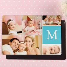 Monogrammed Personalized Photo Wedding Magnet 4x6 Large