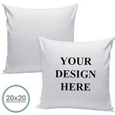 Custom Front Pillow (White Back) 20x20 (NO INSERT)