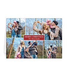 4 Photo Collage Love Piece Joy - Red