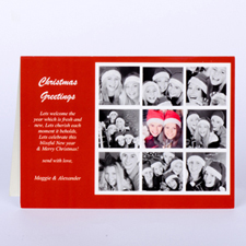 9 Photo Collage Rejoice - Red