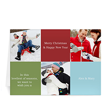 3 Photo Collage Merry Glee - Red