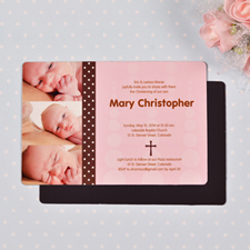 4x6 Girl First Cross Christening Photo Magnet