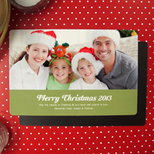 Create Merry Christmas Green Fridge Magnets