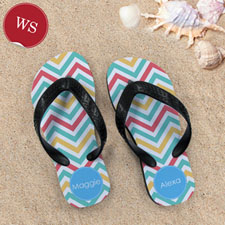 Tropical Chevron Personalized Monogram, Kids Large