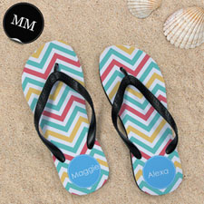 Tropical Chevron Personalized Monogram, Men Medium