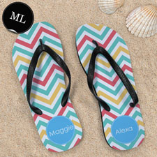 Tropical Chevron Personalized Monogram, Men Large
