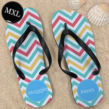 Tropical Chevron Personalized Monogram, Men XLarge