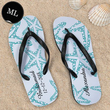 Aqua Starfish Personalized Text(Men’s Large