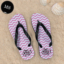 Pink Chevron Pattern with Personalized Name , Men Small
