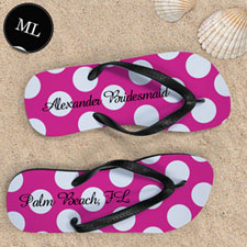 Custom Name Bright Pink Polka Dot (Men’s Large)