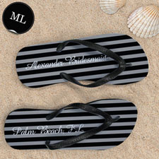 Chic Black Stripes with Name(Men’s Large)