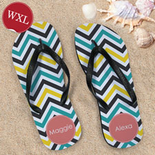 Fashion Zigzag Personalized Monogram, Women's Extra Large