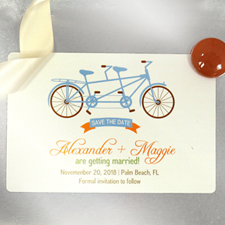 Custom Tandem Bicycle 4x6 Large Wedding Magnet