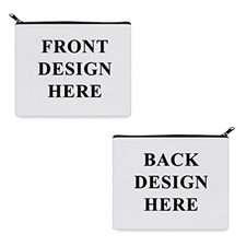 Print Your Own 2 Side Different Images Black Zipper Bag (8 X 10 Inch)