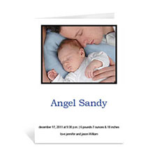 White Baby shower Photo Cards, 5x7 Portrait Folded
