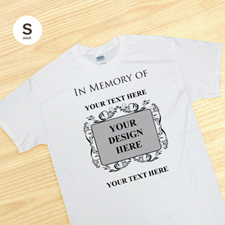 Personalized In The Memory White Adult Small T Shirt