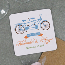 Tandem Bike Personalized Save the Date