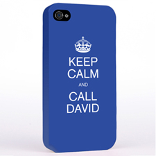 Blue Keep Calm Slogan iPhone 4