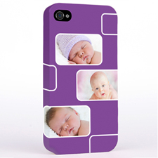 Purple 3 Collage Design iPhone 4