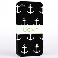 Black and Lime Cute Anchors