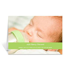 Lime Photo Baby Cards, 5x7 Folded Causal