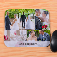 Personalized 5 Collage And Message Mouse Pad