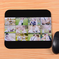 Personalized Black 12 Collage Mouse Pad