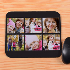 Personalized Black 6 Collage Mouse Pad
