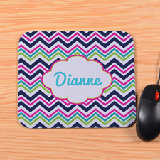 Personalized Colorful Chevron Mouse Pad