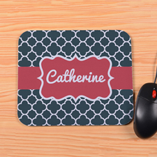 Personalized Navy Clover Mouse Pad