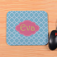 Personalized Blue Clover Mouse Pad