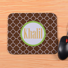 Personalized Chocolate Clover Mouse Pad