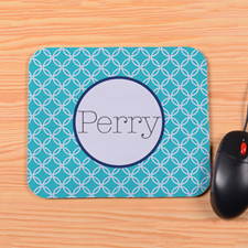 Personalized Peacock Interlock Mouse Pad