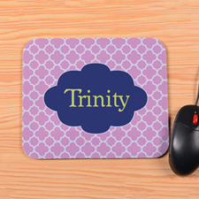 Personalized Plum Clover Mouse Pad