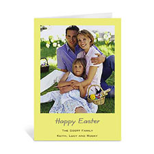 Easter Yellow Photo Greeting Cards, 5x7 Portrait Folded Causal