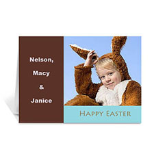Easter Chocolate Photo Greeting Cards, 5x7 Folded Modern