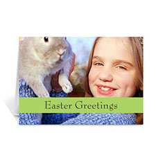 Easter Green Photo Cards, 5x7 Folded Causal