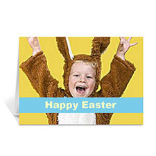 Easter Blue Photo Greeting Cards, 5x7 Folded Causal