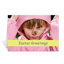 Easter Yellow Photo Greeting Cards, 5x7 Folded Causal