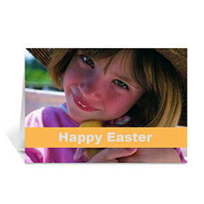 Easter Orange Photo Cards, 5x7 Folded Causal