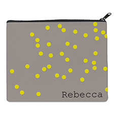 Print Your Own Yellow Natural Polka Dots Bag (8 X 10 Inch)