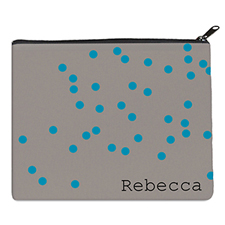 Print Your Own Turquoise Natural Polka Dots Bag (8 X 10 Inch)