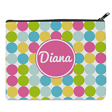 Print Your Own Pink Colorful Large Dots Bag (8 X 10 Inch)