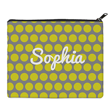 Print Your Own Yellow Grey Large Dots Bag (8 X 10 Inch)