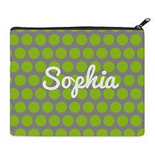 Print Your Own Lime Grey Large Dots Bag (8 X 10 Inch)