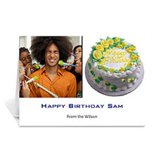 Two Collage Birthday Photo Cards, 5x7 Simple White